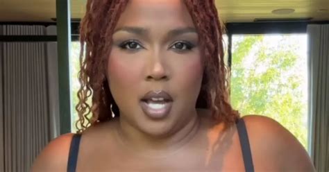 Lizzo Cheekily Grabs Chest And Bum As She Flaunts Curves In Lace Lingerie Bodysuit Daily Star