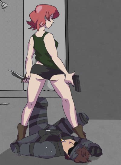 Rule 34 Female Gun Meryl Silverburgh Metal Gear Solid Solid Snake