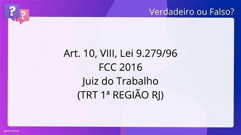 Qscon Direito Art Viii Lei Fcc Juiz Do