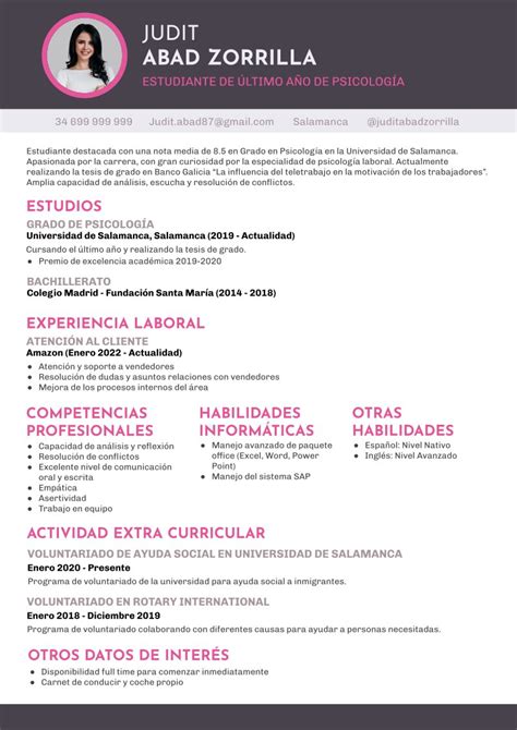 C Mo Hacer Un Cv Para Pr Cticas Profesionales Ejemplo Plantillas