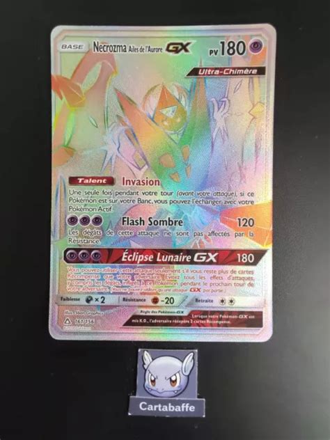 Carte Pok Mon Necrozma Ailes De L Aurore Gx Secr Te Rainbow Sl