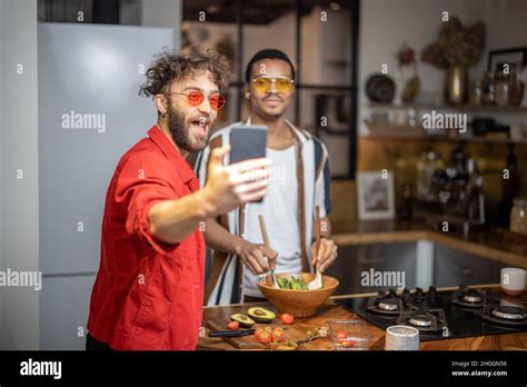 Handsome Gay Couple Taking Selfie Hi Res Stock Photography And Images Alamy