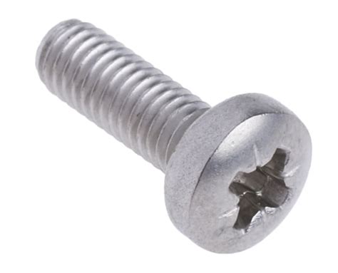 RS PRO RS PRO Pozidriv Pan A4 316 Stainless Steel Machine Screws DIN