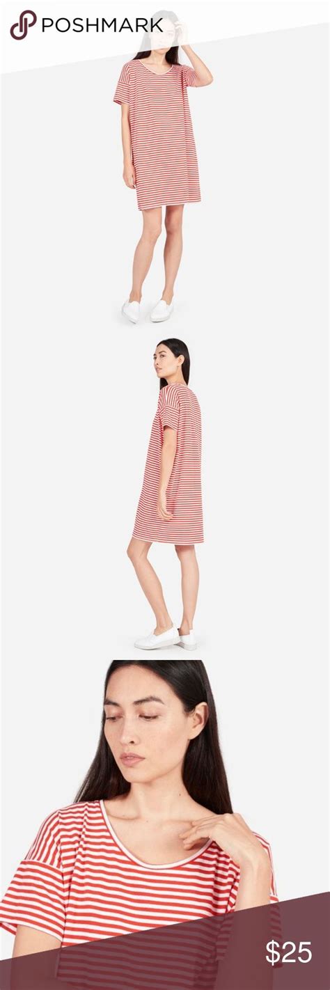 Everlane The Cotton Striped Tee Dress Striped Tee Dress Tee Dress