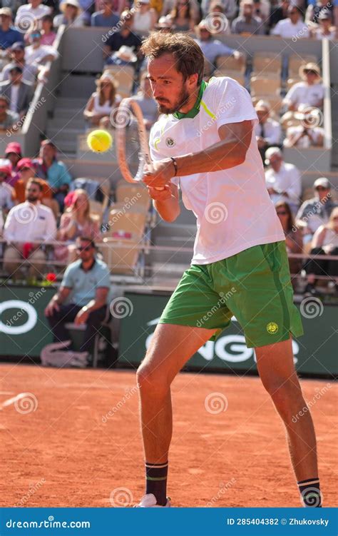 Daniil Medvedev Of Russia In Action During First Round Match Against