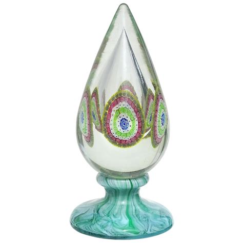 Murano Millefiori Flower Mosaic Mandala Circles Italian Art Glass Sculpture At 1stdibs Italian