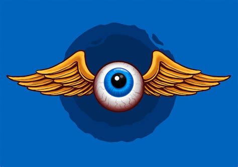 Premium Vector | Flying eyeball design