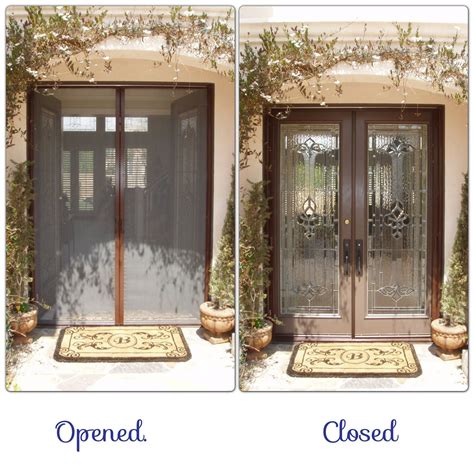 Double Door Screen Retractable Screens Double Doors Lighting Ideas French Doors Knock Knock