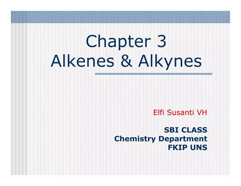 Chapter 3 Alkenes And Alkynes PPT