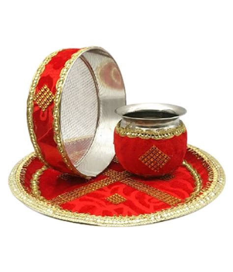 Homray Karvachauth Thali Cum Diwali Arti Thali Puja Pooja Thali Set