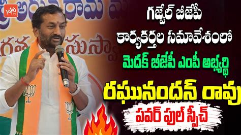 Medak Bjp Mp Candidate Raghunandan Rao Powerful Speech In Gajwel Bjp