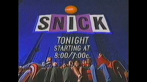 1995 Nickelodeon Snick Tonight Promo Youtube