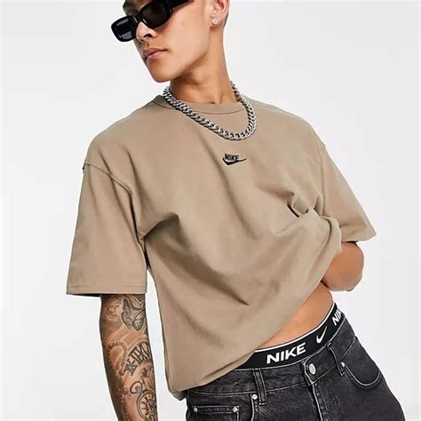 Nike Premium Essential Oversized T Shirt Taupe The Sole Supplier