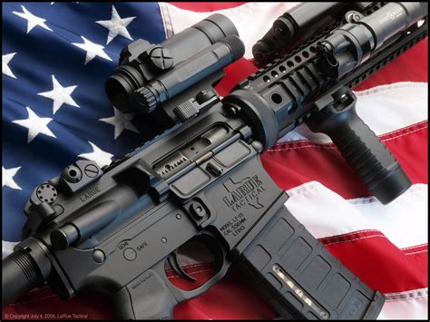 Wallpaper Weapon American Flag Usa Assault Rifle Ar 15 Handgun Firearm Gun Barrel