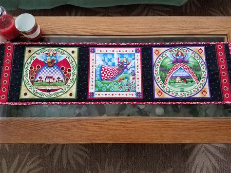 Angels Quilted Table Runner 3 Angels Country Style Runner Christmas