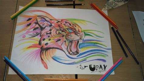 Tiger Colored Pencil Drawing