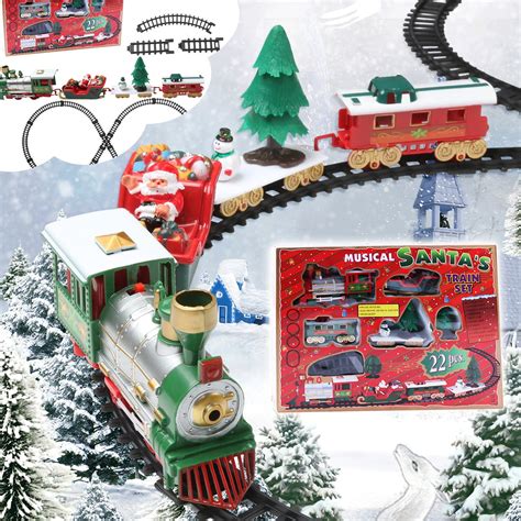 Utoimkio Toy Train Set Christmas Train Set Railway Tracks Battery ...