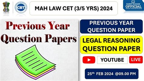 Mh Law Cet 35 Yrs 2024 Legal Reasoning Previous Year Question