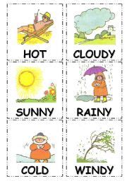 Weather conditions - ESL worksheet by Alinaxxoo