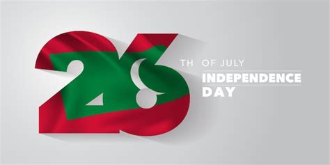 Premium Vector Maldives Happy Independence Day Greeting Card Banner Illustration