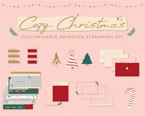 Cozy Christmas Customizable Twitch Stream Overlay Package Etsy