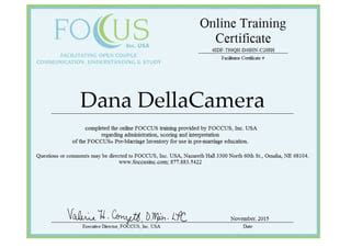 Foccus Facilitator Certificate Ppt