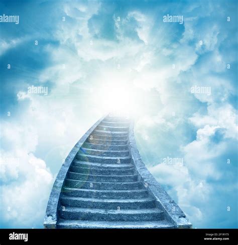 Stairs leading up to sky. Stairway to heaven Stock Photo - Alamy