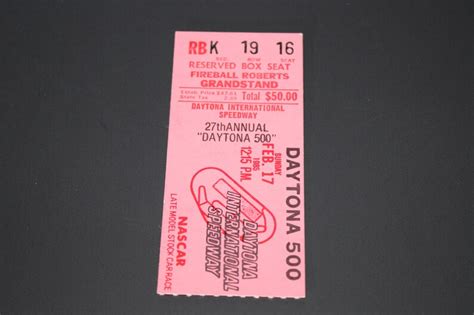 1985 NASCAR Daytona 500 Race Ticket Pass Vintage Speedway - Etsy