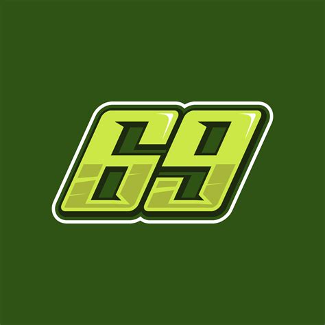 Racing number 69 logo design vector 17080163 Vector Art at Vecteezy