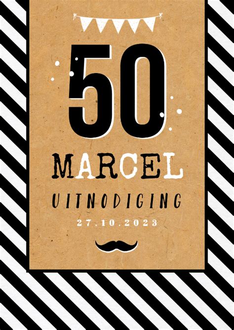 Uitnodiging Verjaardagsfeest Man 50 Jaar Kraft Kaartje2go