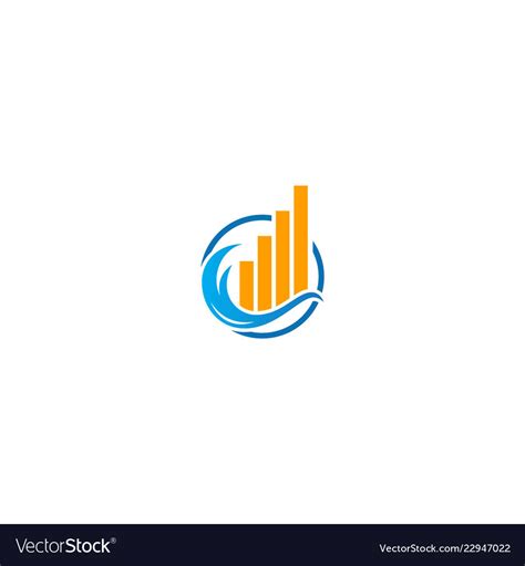 Business building economy graph logo Royalty Free Vector