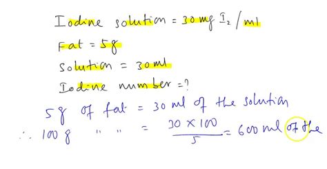 Solved Using The Hanus Method For Determination Of Iodine Number What