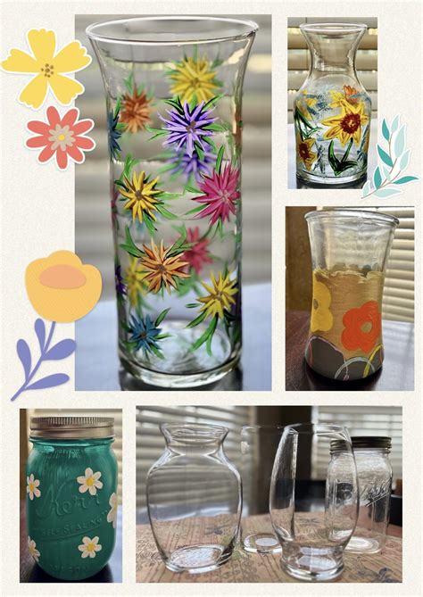 Spring Florals Glass Vase Painting – Wine and Palette