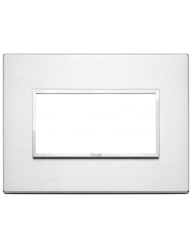 Placca Vimar Eikon Evo 4 Moduli Alluminio Brillante 21654 01 Elettroclick