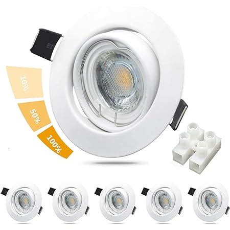 KYOTECH Lot De 6 Spot LED Encastrable Orientable Salle De Bain IP44