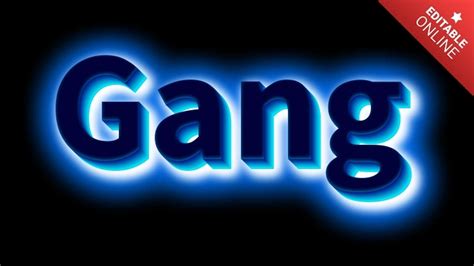 Gang Text Style Effects Generator