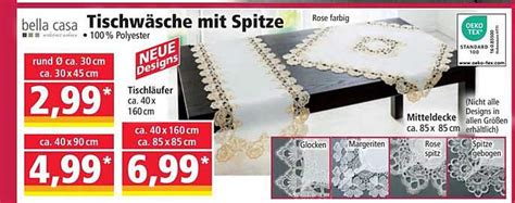 Bella Casa Tischwäsche Mit Spitze Angebot bei NORMA 1Prospekte de