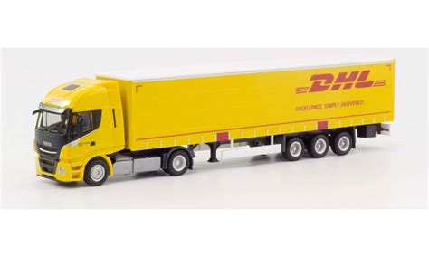 HERPA 1 87 IVECO Stralis XP Curtain Canvas Semitrailer DHL Item