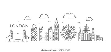 1,182 London Skyline Line Drawing Images, Stock Photos, and Vectors | Shutterstock