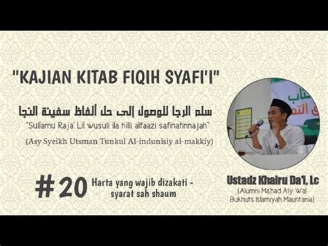 Safinatunnajah Harta Yang Wajib Dizakati Syarat Sah Shaum Ustadz