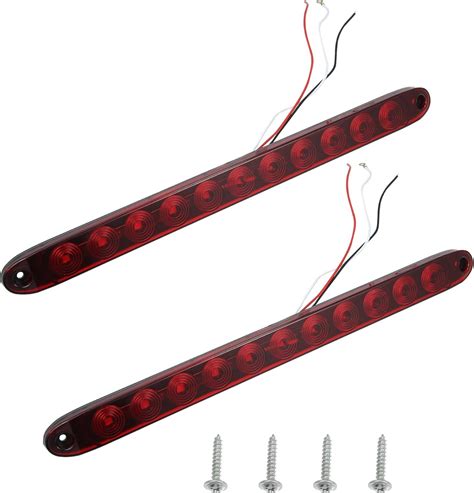 Amazon X AUTOHAUX 2pcs 16 11 LED Red Trailer Light Bar For Park