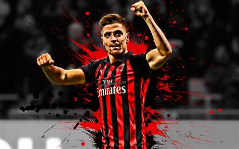 Krzysztof Piatek A C Milan Wlochy Serie A Tapety Na Pulpit