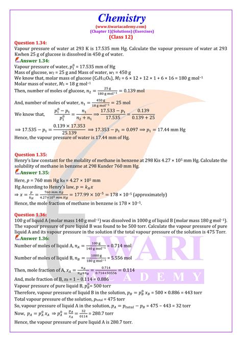 Ncert Solutions For Class 12 Chemistry Chapter 1 Solutions