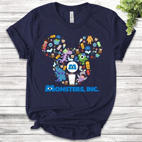 Disney Pixar Monsters Inc Mike Sully Boo Tshirt Disney Monster Inc Shirt