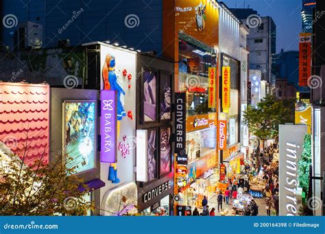 Myeong Dong District In Seoul South Korea Editorial Stock Photo Image