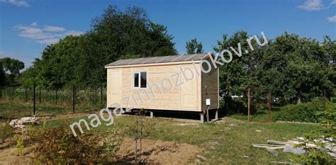 Хозблок двух комнатный с двухскатной крышей