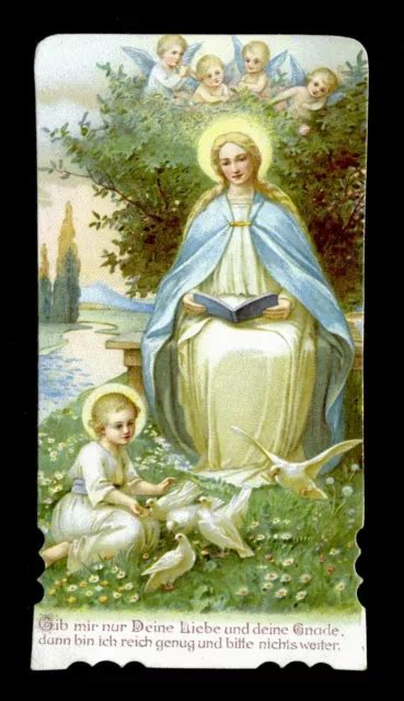 SANTINO HOLY CARD Image pieuse Heiligenbild Estampa Madonna con Gesù