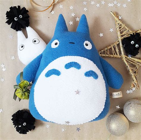 Middle Totoro Blue Plushie By Amelidolls On Etsy Ghibli Toys