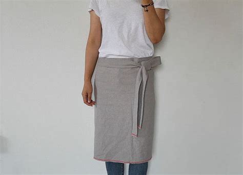 New Free Shipping French Linen Cotton Mixed Chef Works Handmade Apron