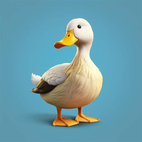 Realistic 3d Rendered Duck Clipart Premium Ai Generated Image